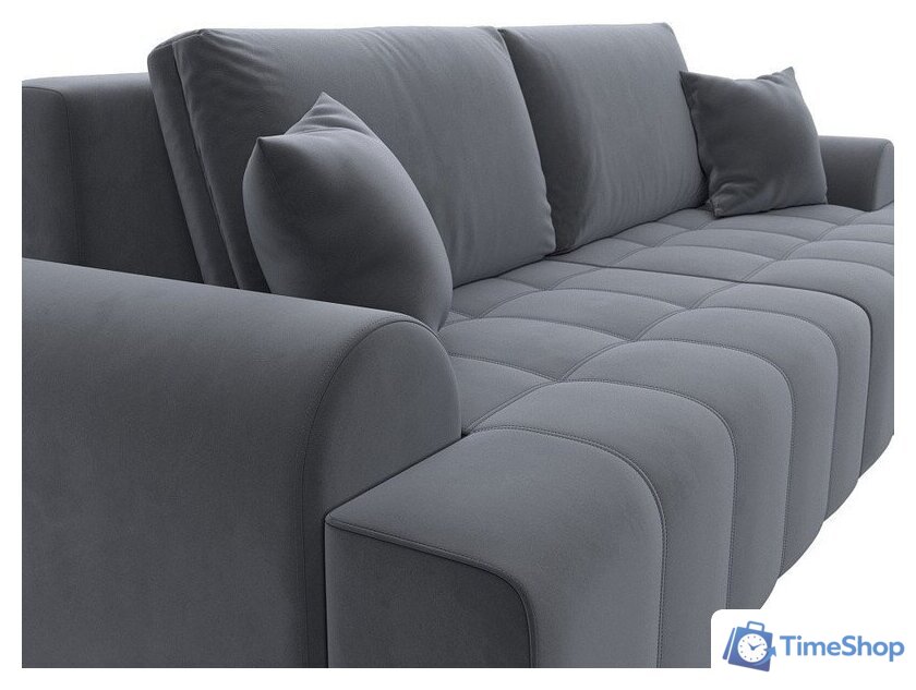 Диван Лига диванов Лига-080 131117 (велюр Seven 17 серый) - Изображение №4 — Интернет-магазин Time-Shop