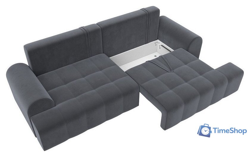 Диван Лига диванов Лига-080 131117 (велюр Seven 17 серый) - Изображение №7 — Интернет-магазин Time-Shop