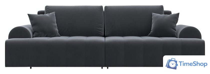 Диван Лига диванов Лига-080 131117 (велюр Seven 17 серый) - Изображение №2 — Интернет-магазин Time-Shop