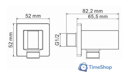 Держатель душевой лейки с подключением Wasserkraft A086 - Изображение №2 — Интернет-магазин Time-Shop