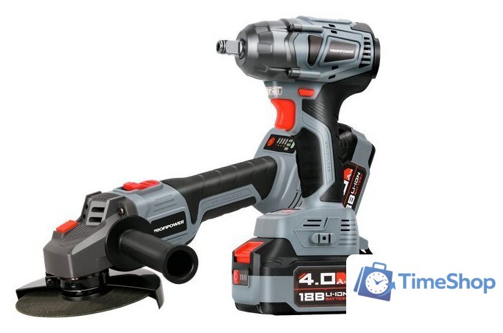  Profipower MKDTW-18V + MKDGA-18V (гайковерт, болгарка, 2 АКБ, кейс) - Изображение №1 — Интернет-магазин Time-Shop
