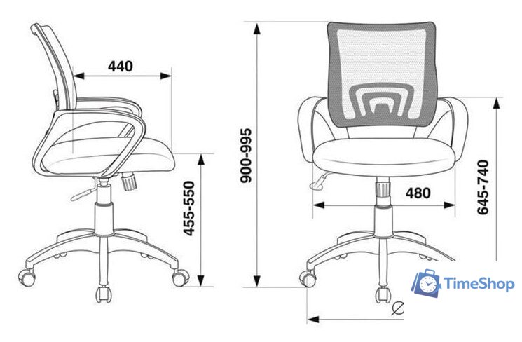 Офисное кресло Brabix Fly MG-396W (белый/темно-серый) - Изображение №10 — Интернет-магазин Time-Shop