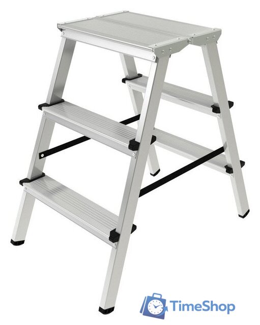Лестница-стремянка Новая высота NV 212 с увеличенной площадкой 2x3 ступеней - Изображение №2 — Интернет-магазин Time-Shop