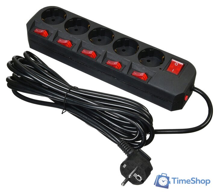 Сетевой фильтр Buro 500SH-5-SW-B - Изображение №1 — Интернет-магазин Time-Shop