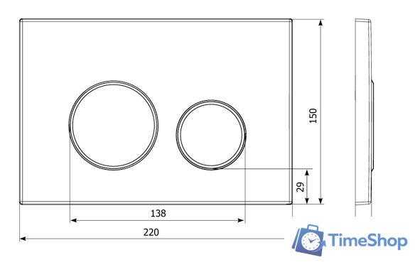 Панель смыва Lavinia Boho Relfix 380502MB (матовый черный) - Изображение №2 — Интернет-магазин Time-Shop