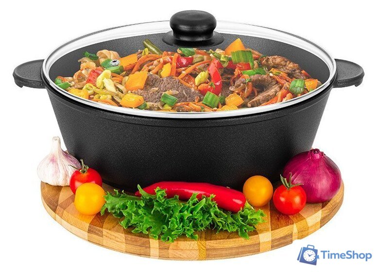 Жаровня Elan Gallery Гармония вкуса 120655 (черный оникс) - Изображение №6 — Интернет-магазин Time-Shop