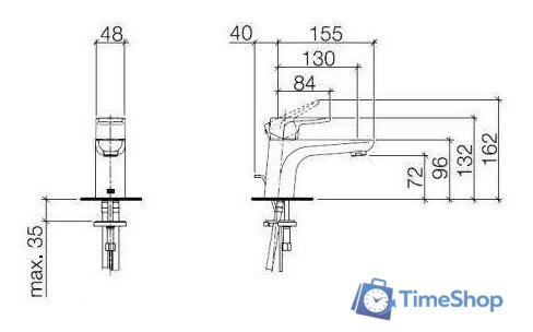 Смеситель Villeroy & Boch Subway 33.500.935.00 - Изображение №2 — Интернет-магазин Time-Shop
