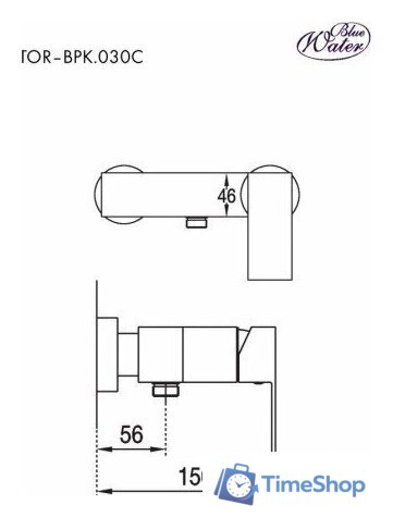 Смеситель Blue Water TOR-BPK.030C - Изображение №2 — Интернет-магазин Time-Shop