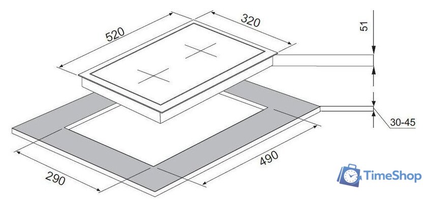 Варочная панель KUPPERSBERG FG 33 W - Изображение №5 — Интернет-магазин Time-Shop