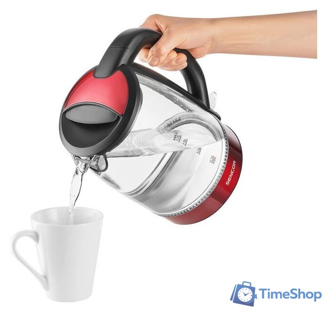 Электрический чайник Sencor SWK 7401RD - Изображение №4 — Интернет-магазин Time-Shop