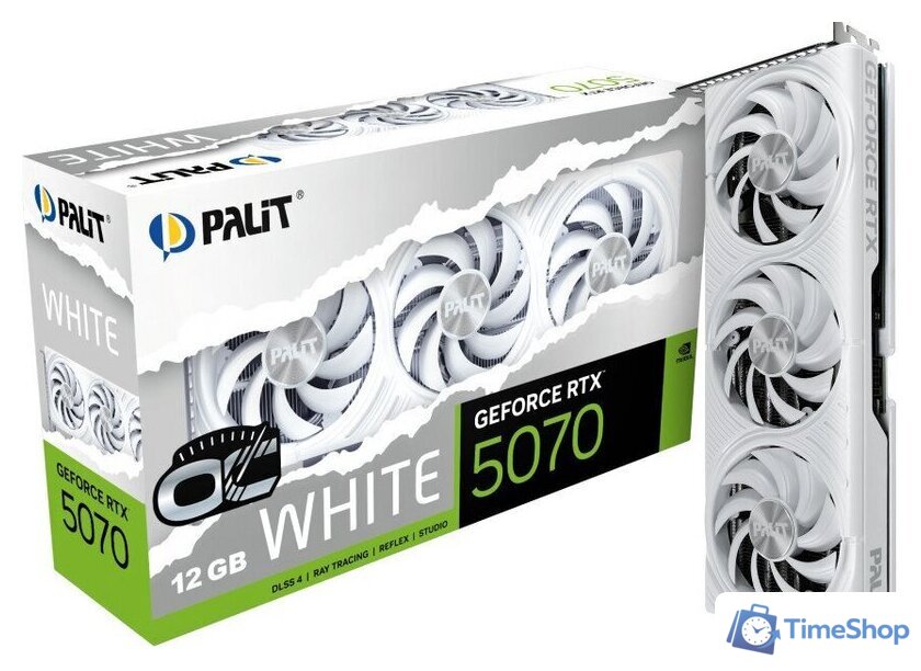 Видеокарта Palit GeForce RTX 5070 White OC NE75070U19K9-GB2050W - Изображение №10 — Интернет-магазин Time-Shop