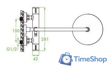 Душевая система  Laveo Pretto PLP 70TD - Изображение №3 — Интернет-магазин Time-Shop