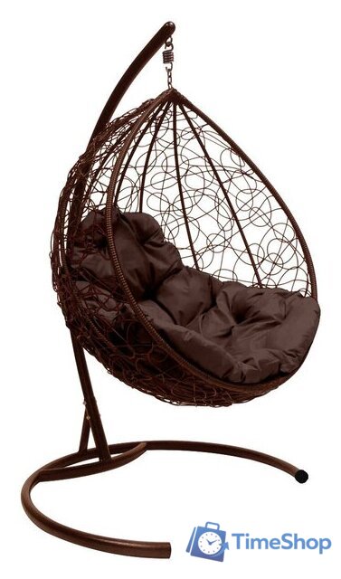Подвесное кресло M-Group Капля 11020205 (коричневый ротанг/коричневая подушка) - Изображение №1 — Интернет-магазин Time-Shop