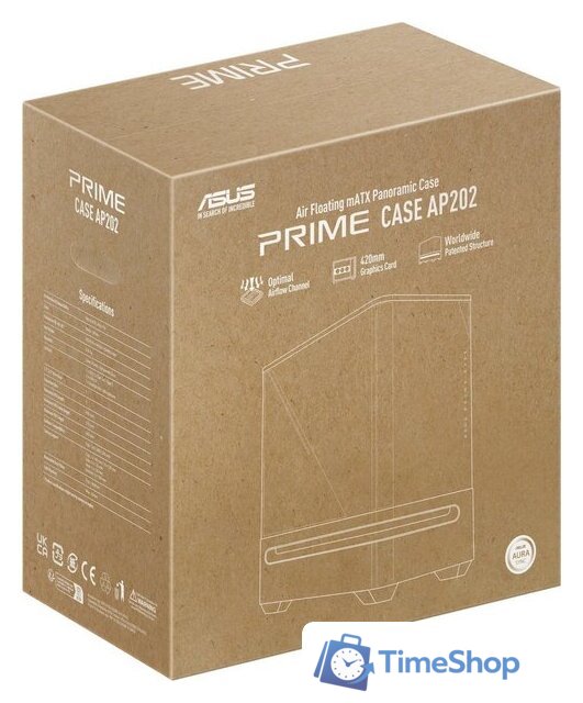 Корпус ASUS Prime AP202 TG ARGB (белый) - Изображение №19 — Интернет-магазин Time-Shop