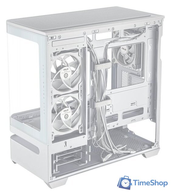 Корпус ASUS Prime AP202 TG ARGB (белый) - Изображение №6 — Интернет-магазин Time-Shop