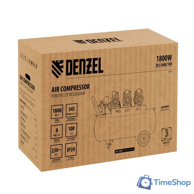 Компрессор Denzel DLS 1800/100 - Изображение №6 — Интернет-магазин Time-Shop