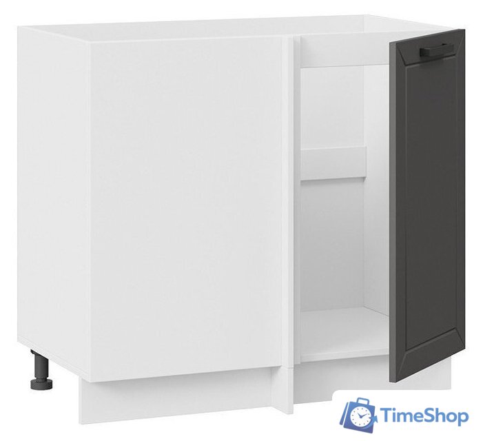 Шкаф напольный Трия Лорас 1Н9У (белый/холст вулкан) - Изображение №2 — Интернет-магазин Time-Shop