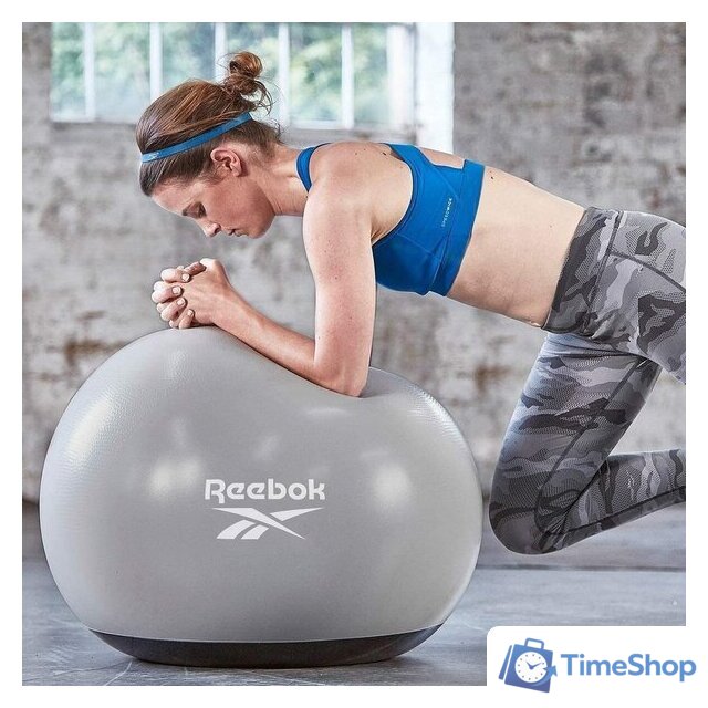 Гимнастический мяч Reebok Gymball RAB-40015BK 55 см (серый/черный) - Изображение №5 — Интернет-магазин Time-Shop