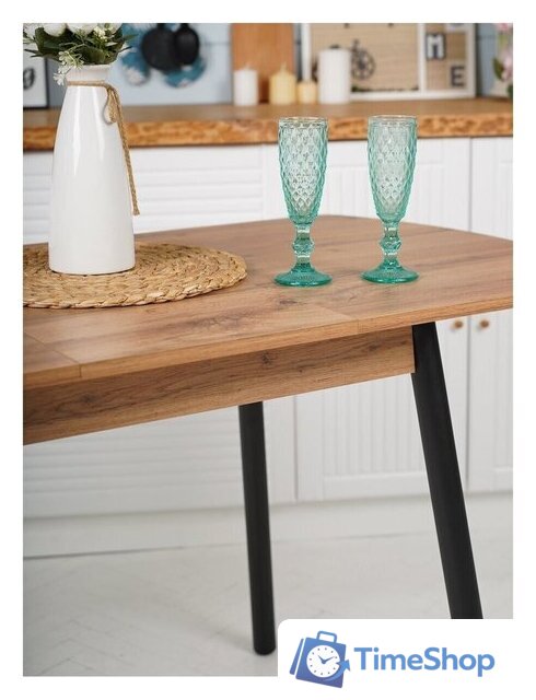 Кухонный стол Listvig Винер Mini R раздвижной (дуб табачный/черный) - Изображение №10 — Интернет-магазин Time-Shop