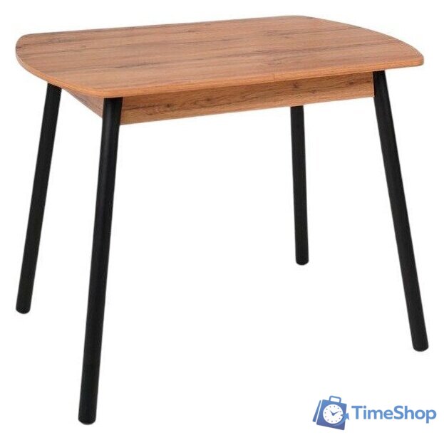 Кухонный стол Listvig Винер Mini R раздвижной (дуб табачный/черный) - Изображение №1 — Интернет-магазин Time-Shop