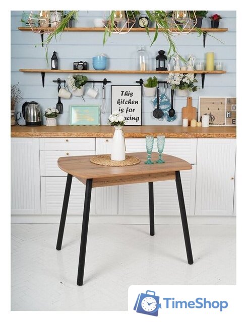 Кухонный стол Listvig Винер Mini R раздвижной (дуб табачный/черный) - Изображение №12 — Интернет-магазин Time-Shop