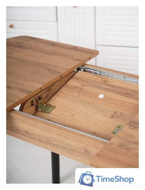 Кухонный стол Listvig Винер Mini R раздвижной (дуб табачный/черный) - Изображение №11 — Интернет-магазин Time-Shop