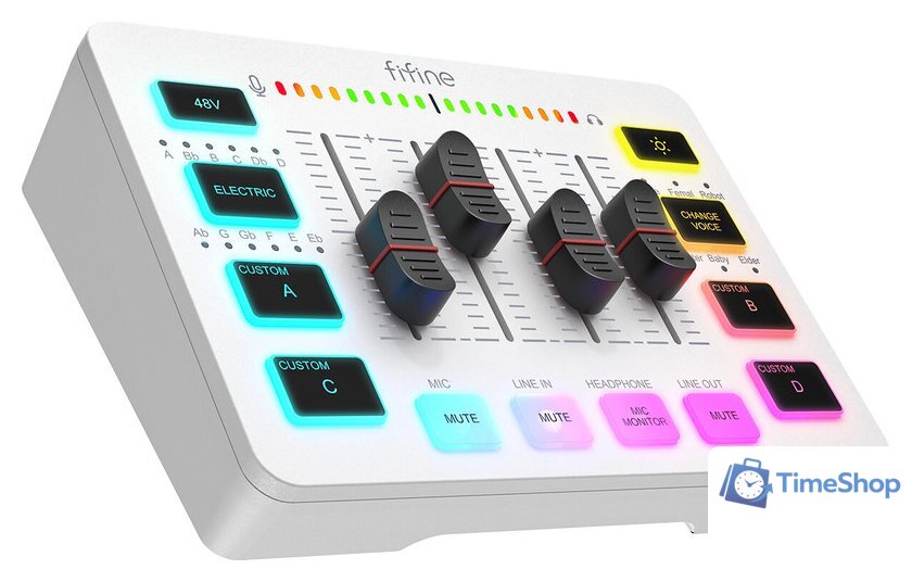 Микшерный пульт FIFINE SC3 (белый) - Изображение №4 — Интернет-магазин Time-Shop