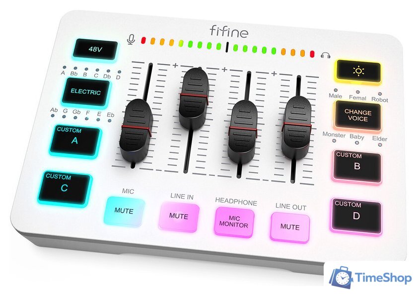 Микшерный пульт FIFINE SC3 (белый) - Изображение №2 — Интернет-магазин Time-Shop