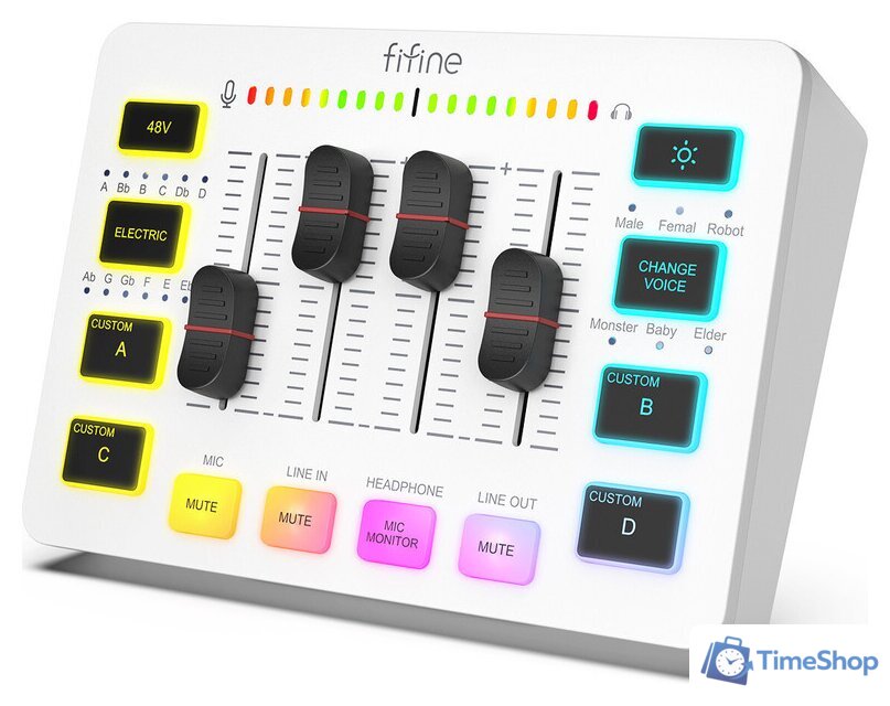 Микшерный пульт FIFINE SC3 (белый) - Изображение №3 — Интернет-магазин Time-Shop