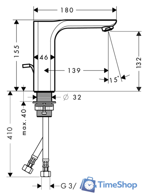 Смеситель Axor Urquiola 11020000 - Изображение №2 — Интернет-магазин Time-Shop