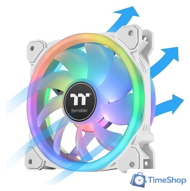 Комплект вентиляторов для корпуса с контроллером Thermaltake SWAFAN 12 RGB Radiator Fan TT Premium Edition White CL-F145-PL12SW-A - Изображение №3 — Интернет-магазин Time-Shop