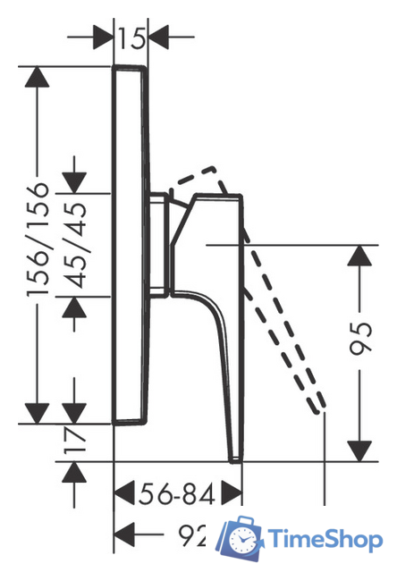 Смеситель Hansgrohe Metropol 32565670 (черный матовый) - Изображение №2 — Интернет-магазин Time-Shop