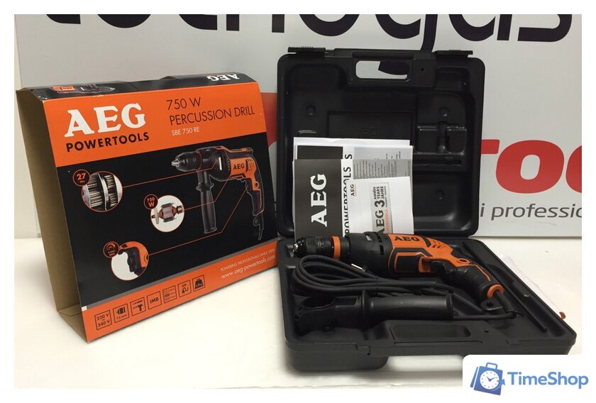 Ударная дрель AEG Powertools SBE 750 RE (4935442850) - Изображение №3 — Интернет-магазин Time-Shop