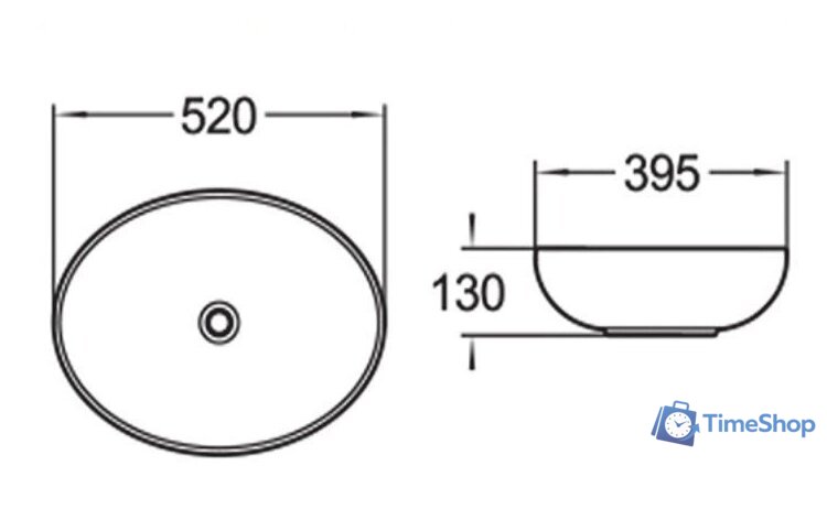 Умывальник SantiLine SL-1020 - Изображение №2 — Интернет-магазин Time-Shop
