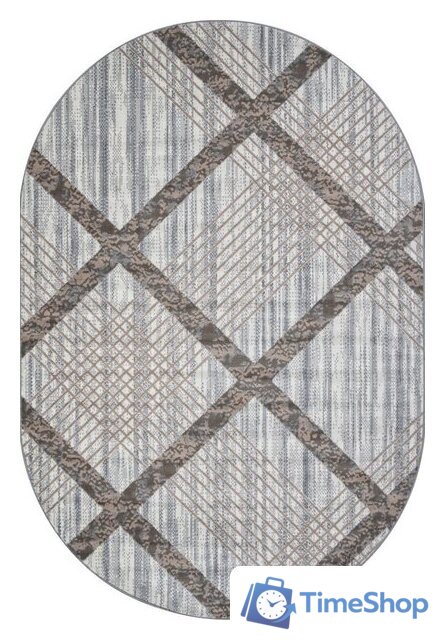 Ковер для жилой комнаты Merinos Sierra F351-OVAL-CREAM-BLUE (1.8х2.5) - Изображение №1 — Интернет-магазин Time-Shop