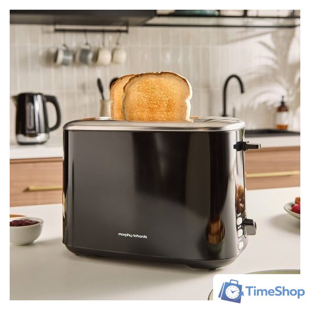 Тостер Morphy Richards Equip Black 2 Slice 222064 - Изображение №2 — Интернет-магазин Time-Shop