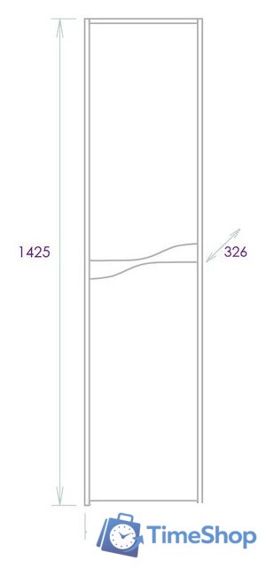  Onika Шкаф-пенал Брендон 35.10 403565 - Изображение №3 — Интернет-магазин Time-Shop