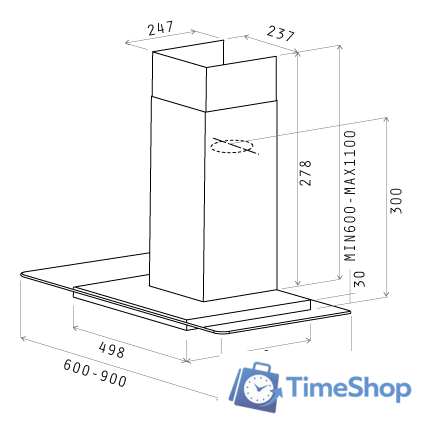 Кухонная вытяжка Elica FLAT GLASS IX/A/60 - Изображение №4 — Интернет-магазин Time-Shop