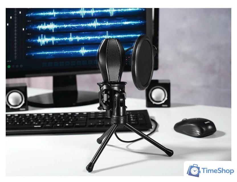 Проводной микрофон Hama MIC-USB Stream 00139907 - Изображение №4 — Интернет-магазин Time-Shop