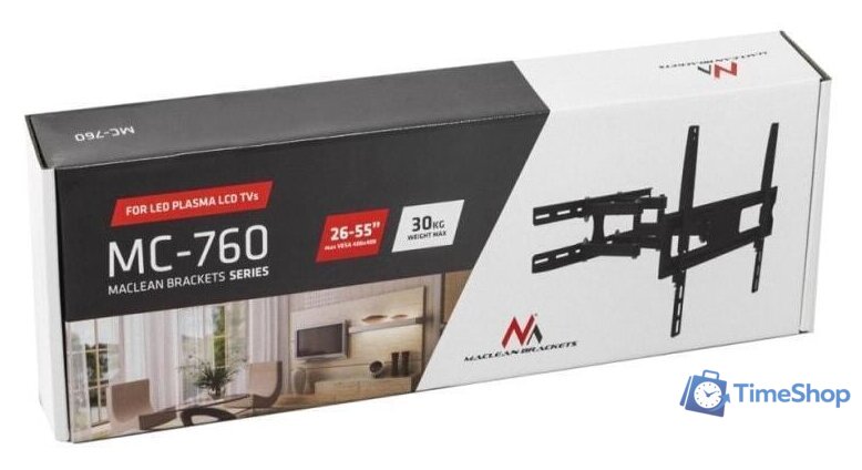 Кронштейн для телевизора Maclean MC-760 (черный) - Изображение №5 — Интернет-магазин Time-Shop
