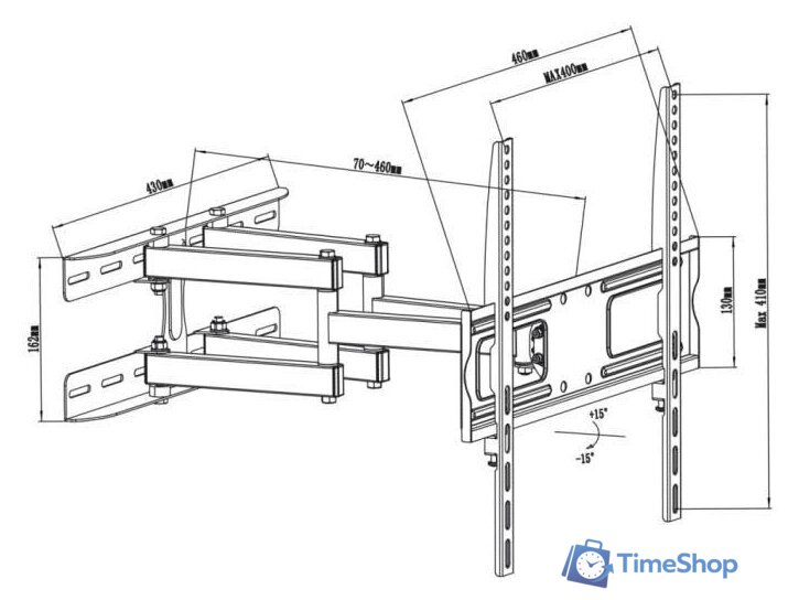 Кронштейн для телевизора Maclean MC-760 (черный) - Изображение №6 — Интернет-магазин Time-Shop