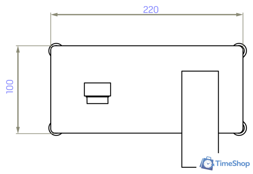 Смеситель Laveo Kvadrato BLQ 722P - Изображение №3 — Интернет-магазин Time-Shop