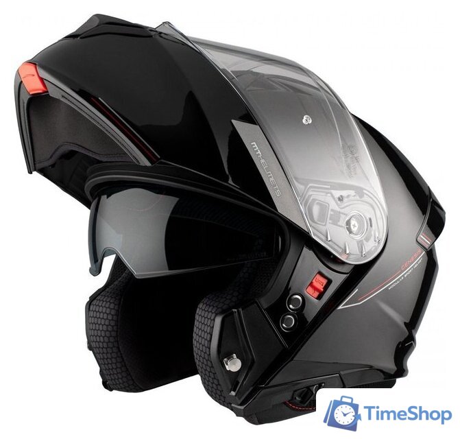 Мотошлем MT Helmets Genesis SV Solid A1 (XXL, черный глянцевый) - Изображение №2 — Интернет-магазин Time-Shop