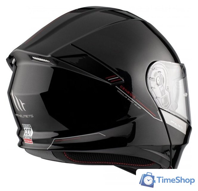 Мотошлем MT Helmets Genesis SV Solid A1 (XXL, черный глянцевый) - Изображение №6 — Интернет-магазин Time-Shop