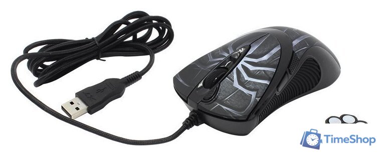 Игровая мышь A4Tech XL-747H (черный/синий) - Изображение №4 — Интернет-магазин Time-Shop