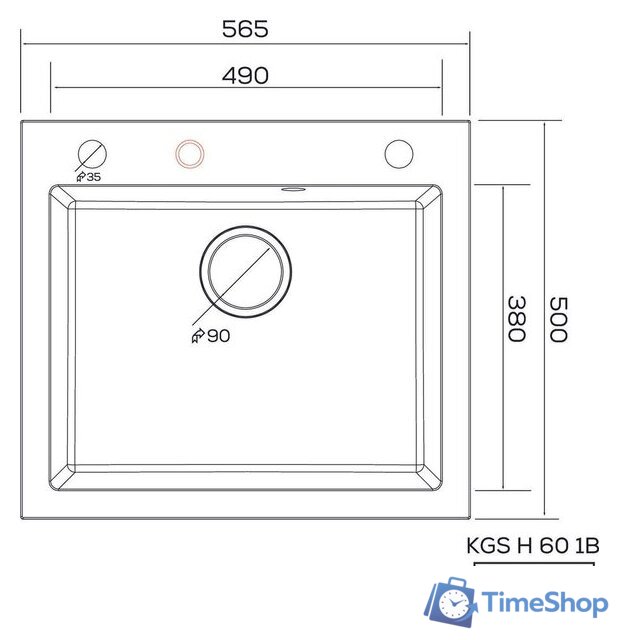 Кухонная мойка Kernau KGS H 60 1B Graphite - Изображение №2 — Интернет-магазин Time-Shop