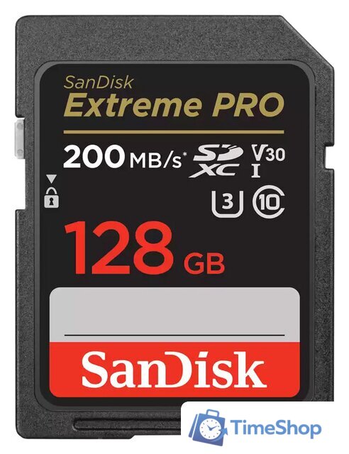Карта памяти SanDisk Extreme PRO SDXC SDSDXXD-128G-GN4IN 128GB - Изображение №1 — Интернет-магазин Time-Shop