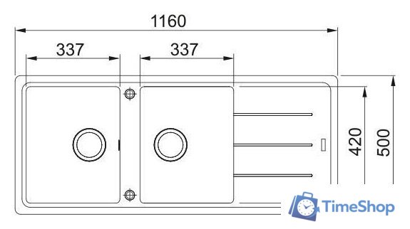 Кухонная мойка Franke Basis BFG 621-116 114.0676.264 (снежно-белый) - Изображение №2 — Интернет-магазин Time-Shop