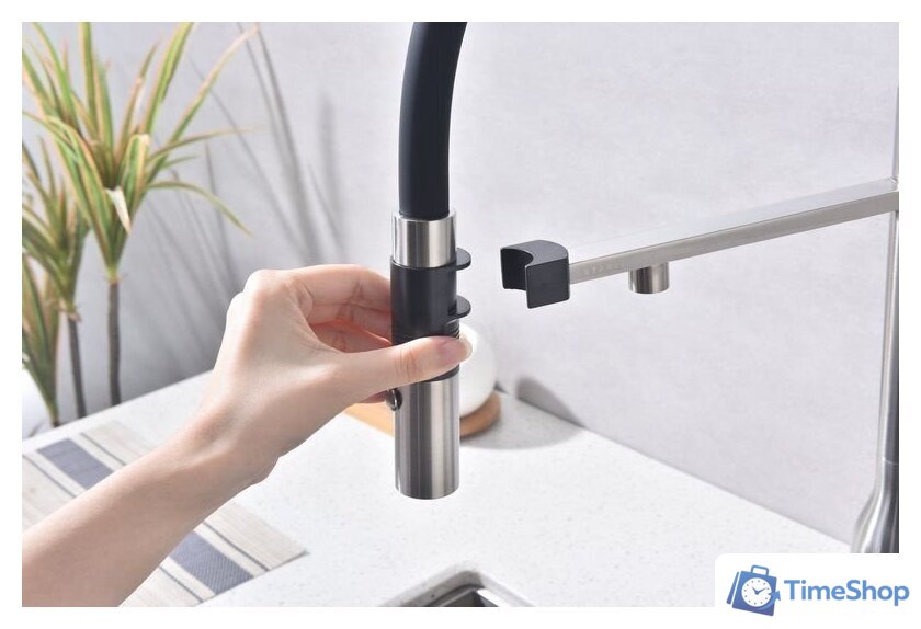 Смеситель Paulmark Magneto One Ma213188-BS (стальной/брашированная сталь) - Изображение №6 — Интернет-магазин Time-Shop