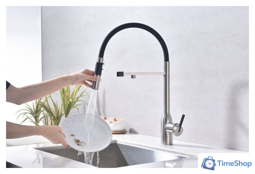 Смеситель Paulmark Magneto One Ma213188-BS (стальной/брашированная сталь) - Изображение №8 — Интернет-магазин Time-Shop